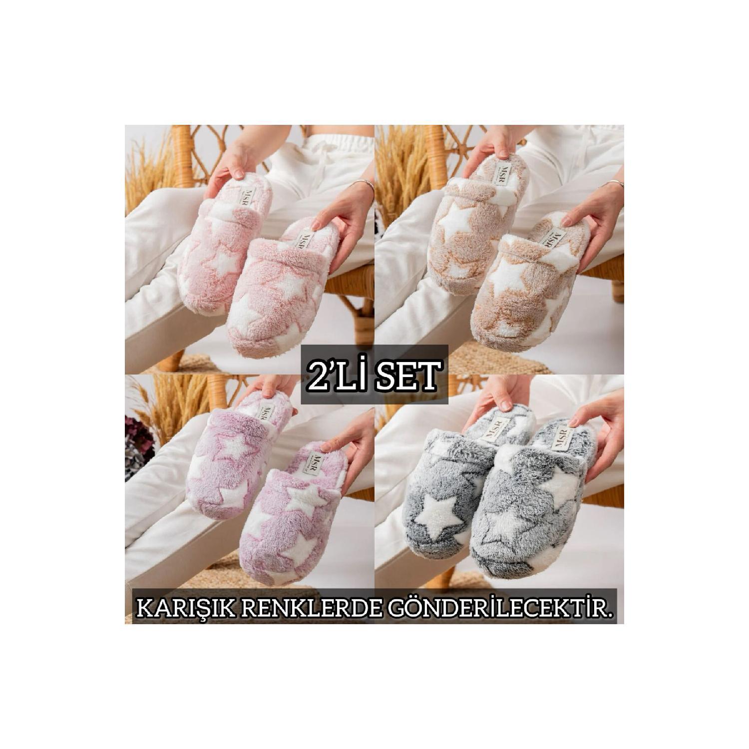 

Pack Of 2 Closed Front Slippers Home Slippers Dowry Bundle Set 41