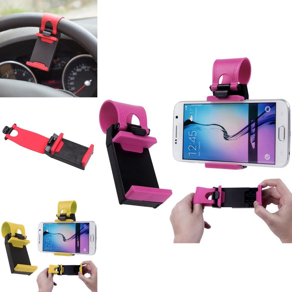 Red Lazy Car Steering Wheel Phone Holder Universal Plastic Wholesale