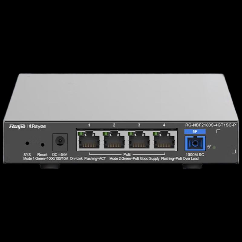 Ruijie RG-NBF2100S-4GT1SC-P 4-Port Gigabit Managed PoE Access Switch