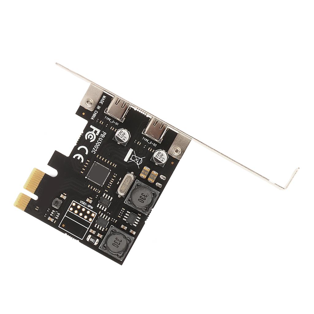 PCI E To Type C Expansion Card Super Speed 5Gbps 2 Ports Independent Intelligent Insurance Expansion Card for Win