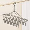 20/30 Clips Socks Drying Rack Stainless Steel Underwear Socks Holder Sock Laundry Airer  Balcony