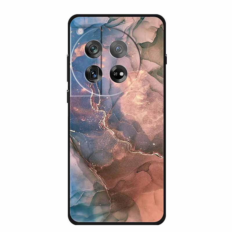 Marble Shell For OnePlus Ace 3 3 Pro Case Luxury Protector Soft Silicone Phone Cover for OnePlus 12R 12 R Colourful Black Fundas