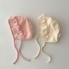 Cute Baby Hat Lace Ruffle Princess Infant Girl Bonnet Cap Solid Color Newborn Court Hats Photo Props