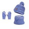Winter Children's Hat, Scarf, Gloves, Three Piece Set, Anti Cold Ear Protection, Head Cover, Woolen Hat with Plush Insulation