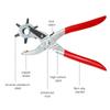 Leather Belt Hole Punch Plier Eyelet Puncher Revolve Sewing Machine Bag Setter Tool Watchband Strap Household Leathercraft