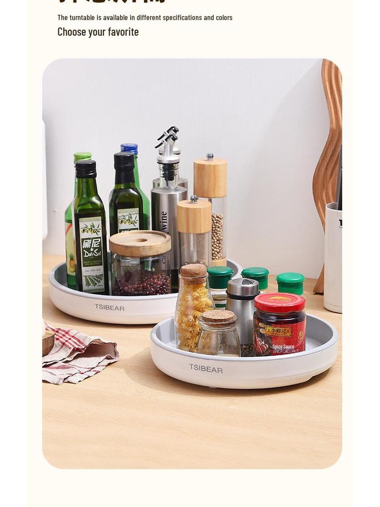 Rotating Kitchen Organizer Rack for Condiments and Sauces