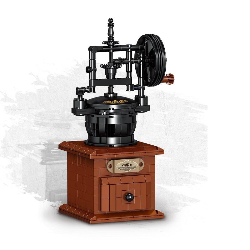 Модель MOC, креативная ретро-кофемашина, магнитофон, экшн-фигурки, строительные блоки, кирпичи, детские игрушки