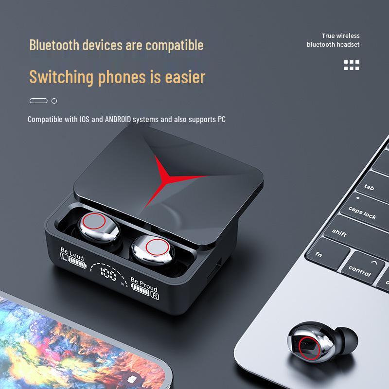 M90 Wireless Bluetooth Gaming Earbuds with Touch Controls & Digital Display