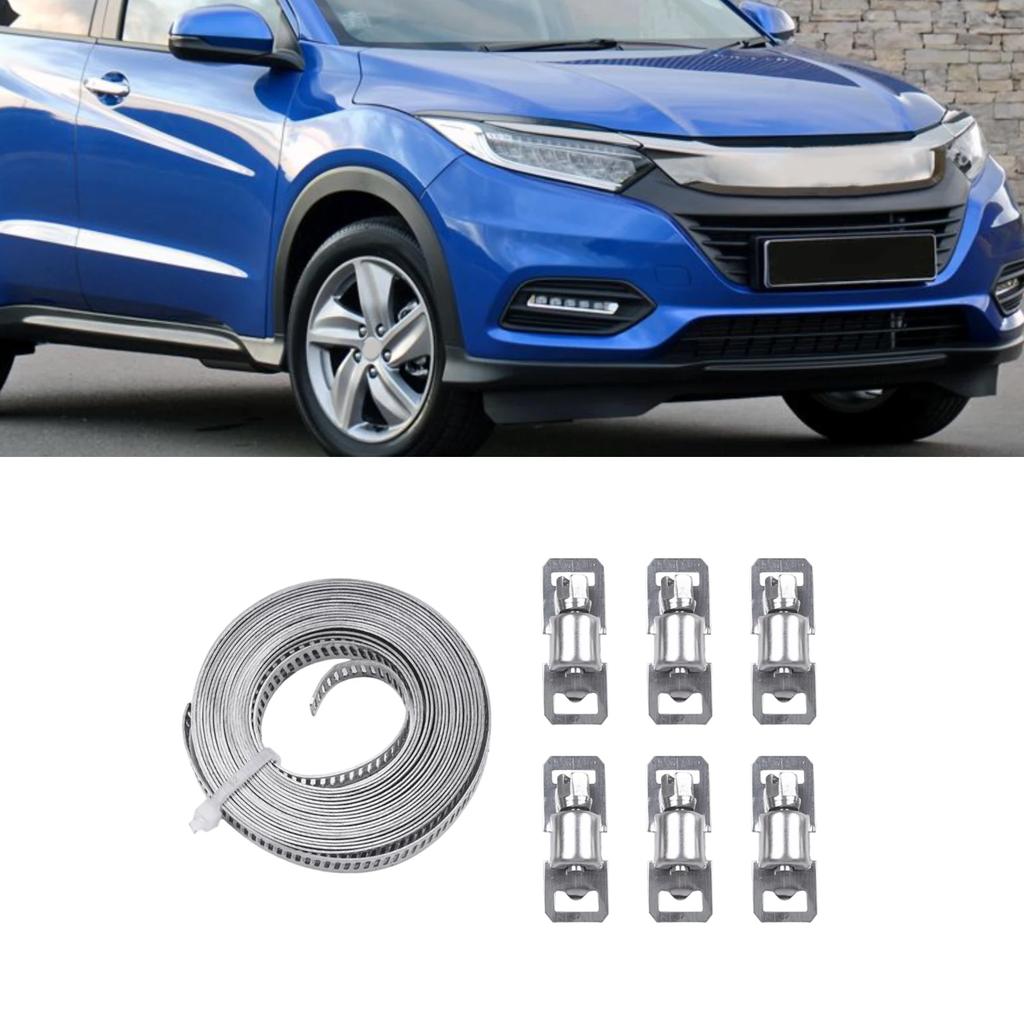 Coliere reglabile mari pentru furtun cu mecanism melcat, colier din oțel inoxidabil cu 6 elemente de fixare, kit cleme pentru furtun, accesorii pentru automobile