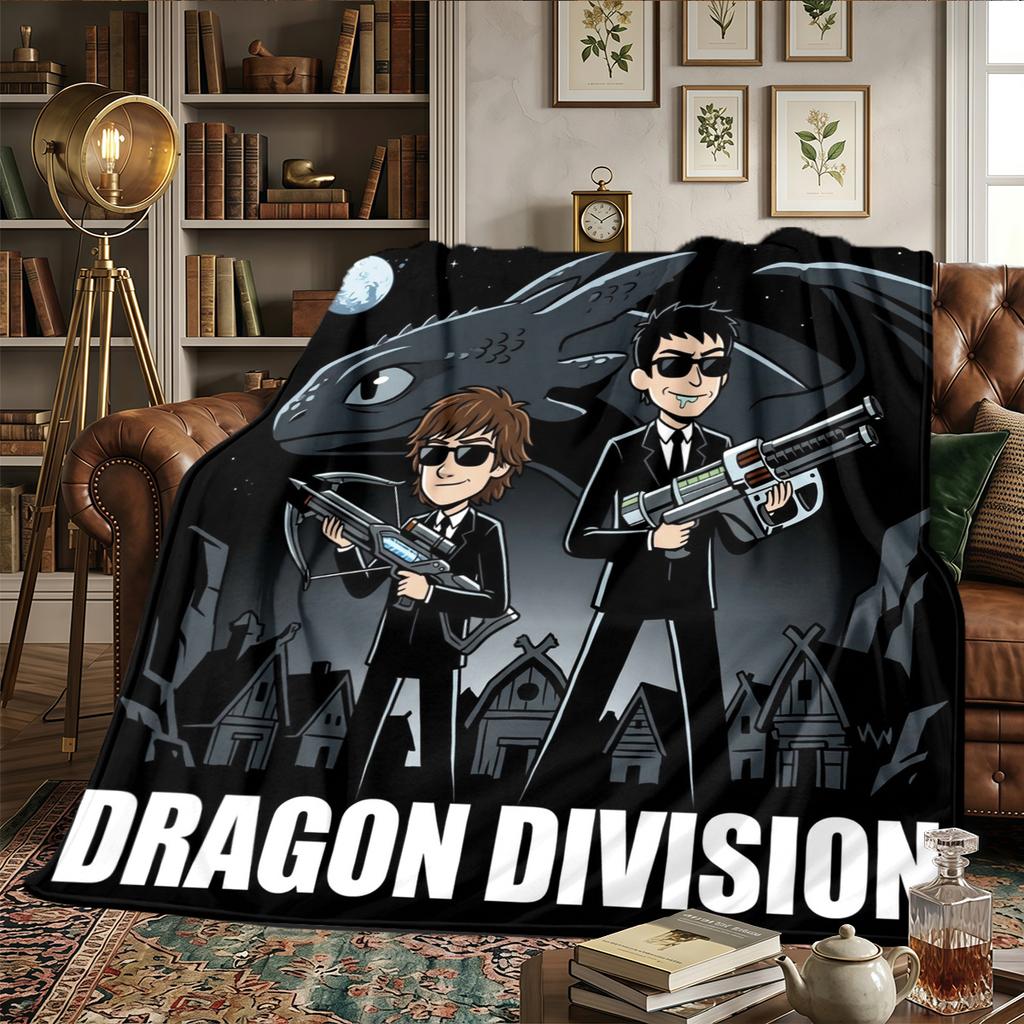 How to Train Your Dragon Warm Comfortable Flannel Blanket Printed, Fits Bedrooms, Sofas, Beds, Chairs, Picnics, Travel -HE25