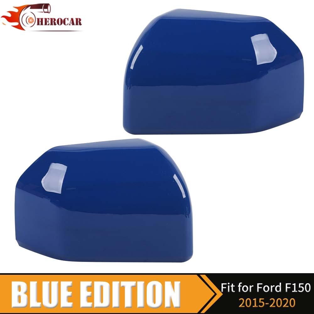 For 2015-20 FORD F150 Handle COVERS No SMTK+Mirrors Bezzels Kit Blue 6PCS