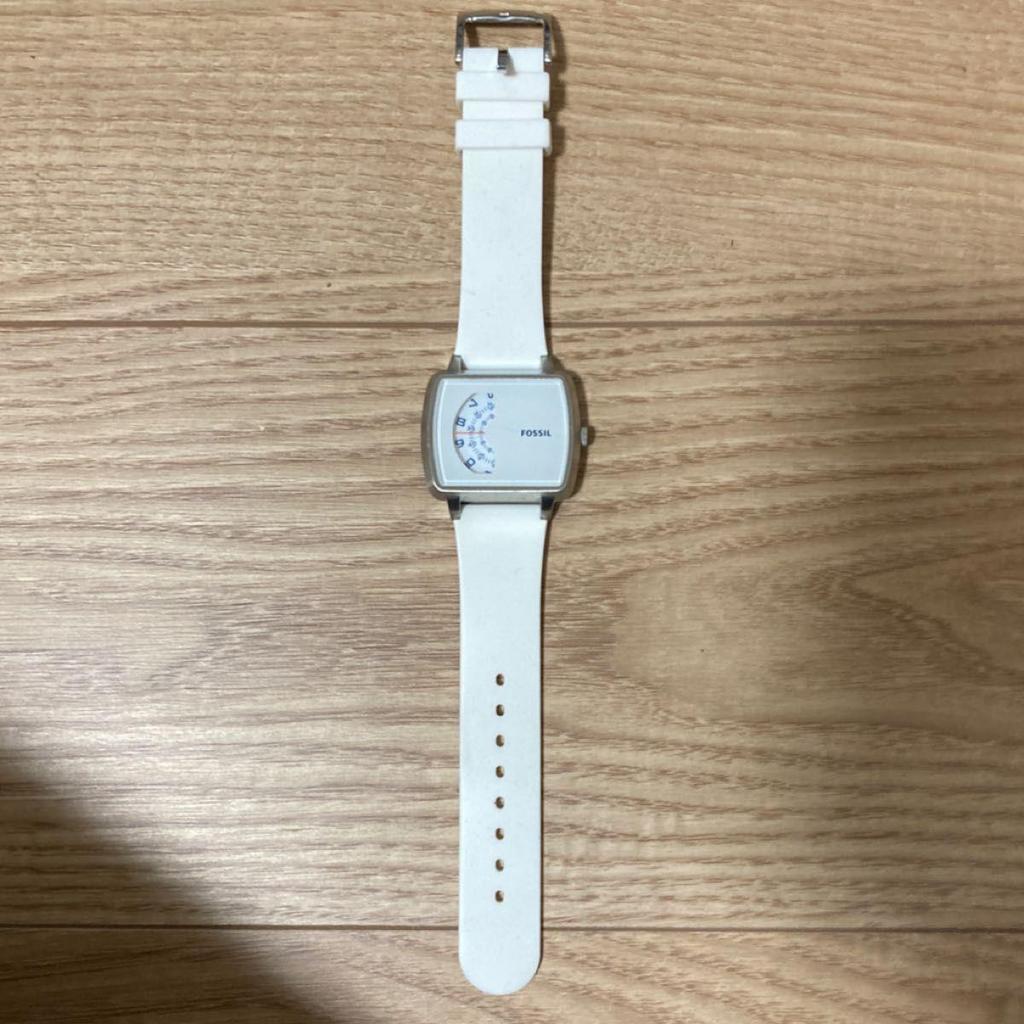 Used FOSSIL Fossil Watch White Square Ladies