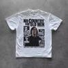 Retro Western Crime Movie Pattern T-shirt, "No Country for Old Men" T-shirt Men's T-shirt Summer New Unisex High Street T-shirt