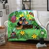 1pc Garden Bugs Bees Flannel Blanket,Ultra Soft Warm Plush Throw for Home Bedroom Bed Sofa Cover Camping Picnic Gift Y7246