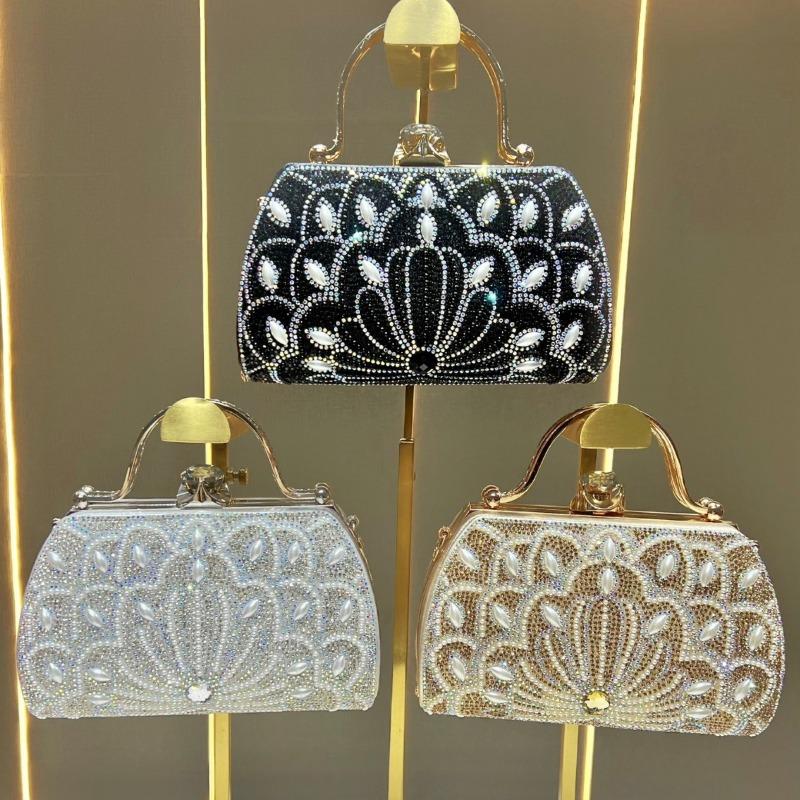 Handbag, Diamond-encrusted Banquet Clutch, Evening Dress Bag, Rhinestone Crossbody Bag