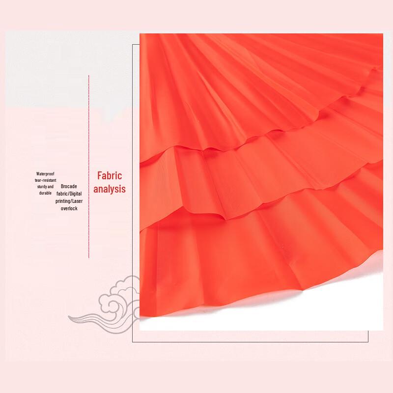 Czerwony składany wachlarz Tai Chi Kung Fu