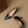 Krazing Pot Sheep Skin Summer Autumn Thin High Heels Party Shoes Women Pointed Toe Concise Shallow Pumps