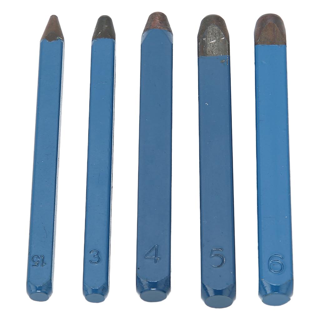 5pcs Jewelry Stamping Set 45 Steel Different Patterns Metal Stamps Punches Tools for Wooden Metal