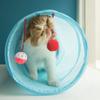 Funny Collapsible Crinkle 2 Holes Play Tubes Balls Tunnel Cat Kitten Puppy Ferrets Rabbit Dog Toys