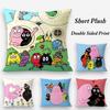 Cartoon Cute B-Barbapapas Pillow Case Plush Fabric Soft Double Sided Print Sofa Cushion Cover Throw Pillow Covers