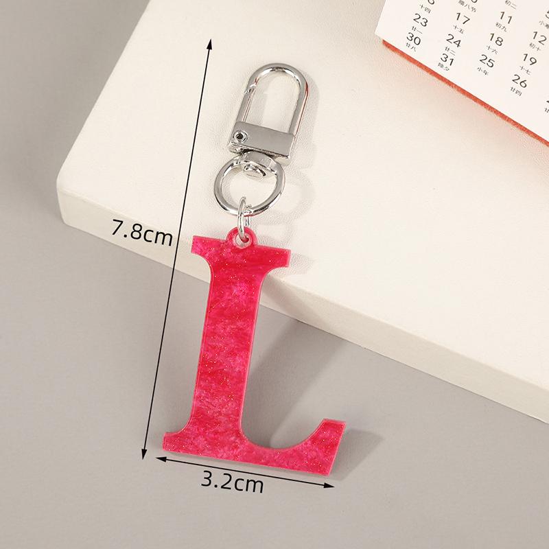 Simple Letters Keychain Backpack Pendant Keyring Bag Hanging Decoration Accessories Gift