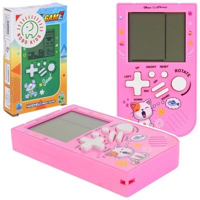 Electronic Game Tetris Portable Travel Console For Children Pink