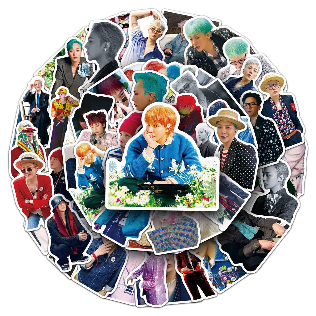 50 G-Dragon Stickers: Korean Boy Group Graffiti for Phone Cases, Water Bottles, Journals & Tablets