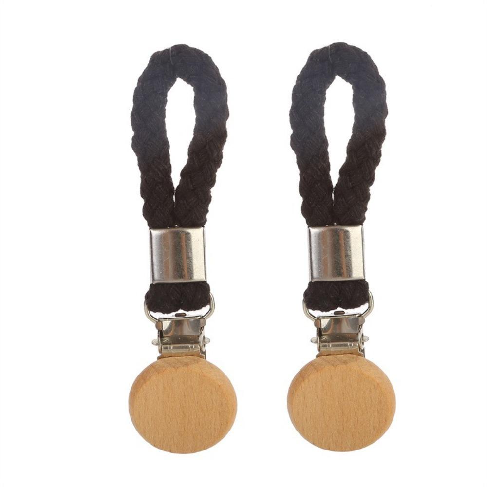 2 PCS Woven Rope Metal Storage Clip Multifunctional Wear-resistant Bathroom Towel Clip Space Saving No-Drill Hanging Clip