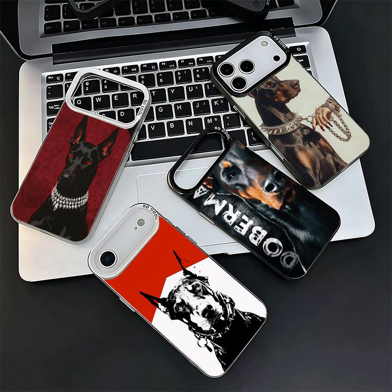 Doberman Dog Cool Shockproof Phone Case for iPhone 17 Air 16 16E 15 Pro Max 14 Plus 13 Mini 12 Back Cover Anti Fall Fundas