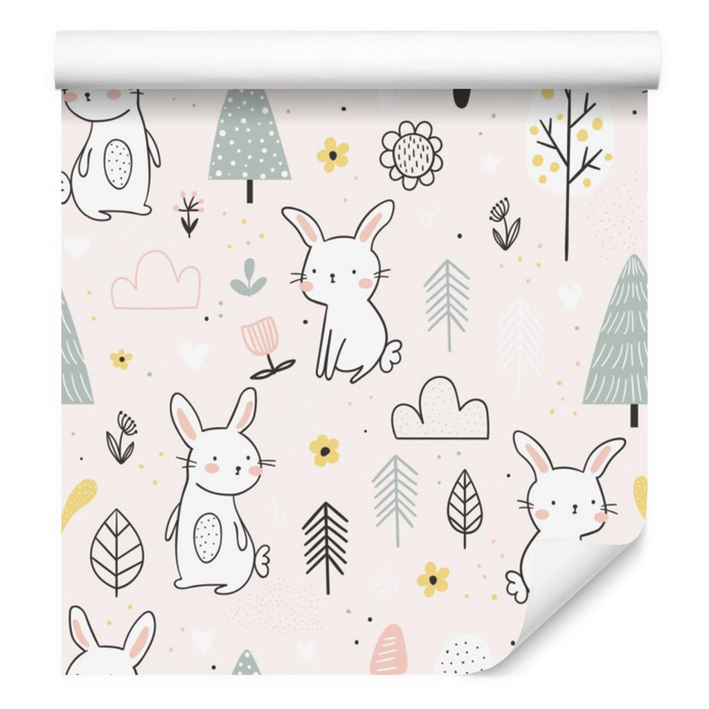 Rabbits In the Tree Wallpaper for Living Room and Bedroom 50x1000
