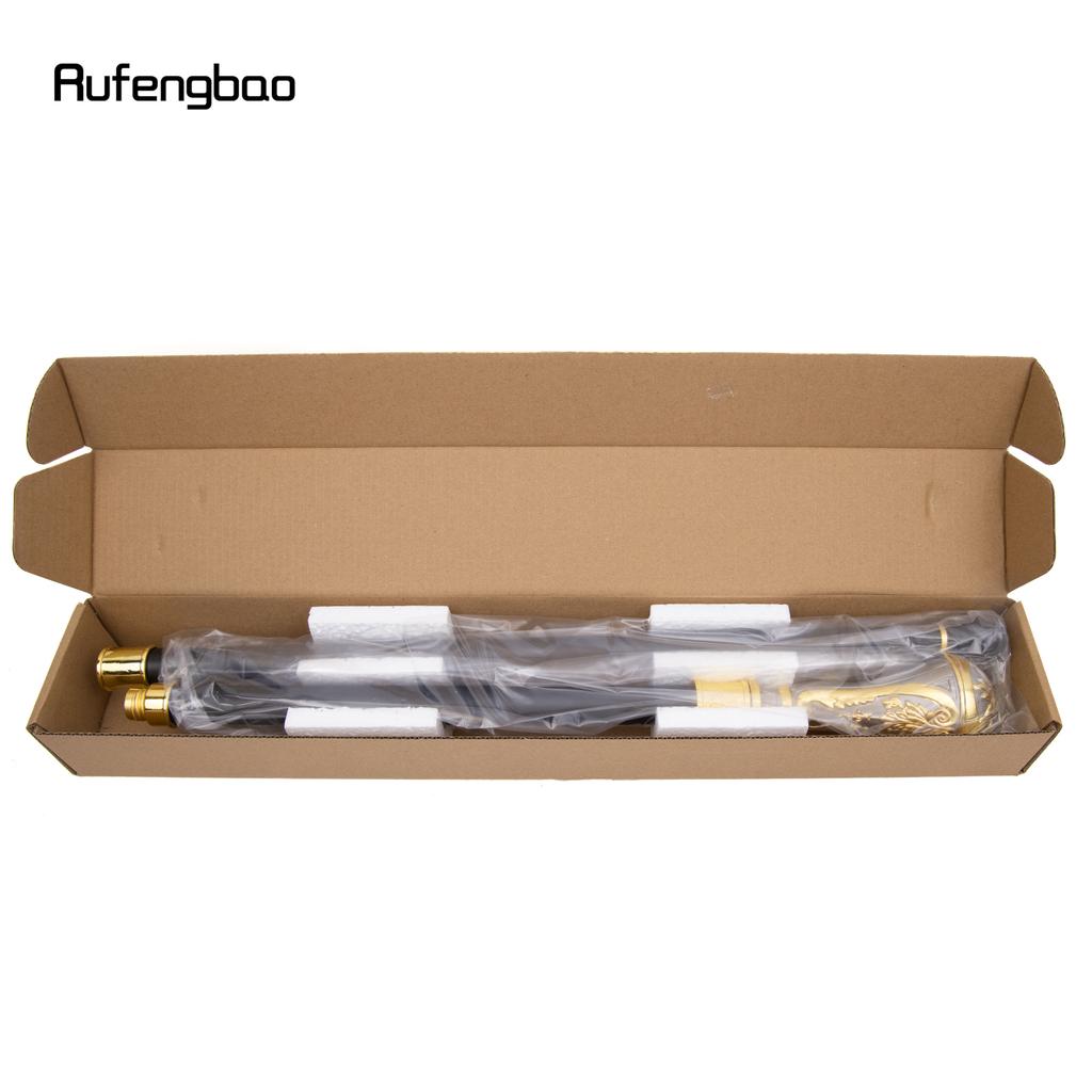 Goldener silberner Luxus-Gehstock mit rundem Griff, modischer Stock für Partys, dekorativer Gehstock, eleganter Gehstock mit Kreuzknauf, 90 cm