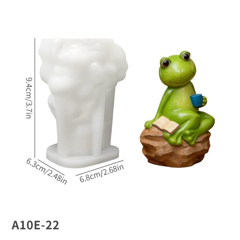 DIY Frogs Silicone Mold For Resin Art Craft Reusable Animal Shaped Molds Desktop Garden Decors Handmade Gift Creation