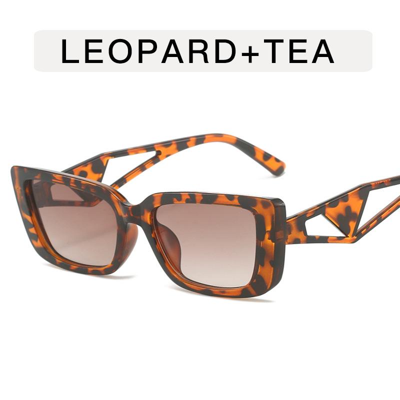 Vintage Retro Style Sunglasses Men Rectangle Shape Hollow Out Leg Sun Glasses Women European American Style Female Sunglass