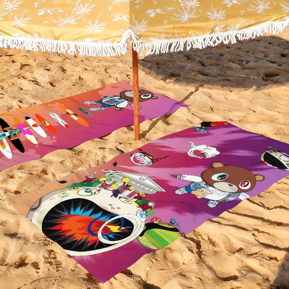 Singer K-Kanye Dropout Bear Towel Quick Drying Beach Towels Are Suitable For Swimming Pools Camping Yoga And The Gym