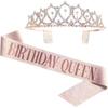 Influencer Birthday Crown & Sash Set - Headdress & Party Decor Props for Girls