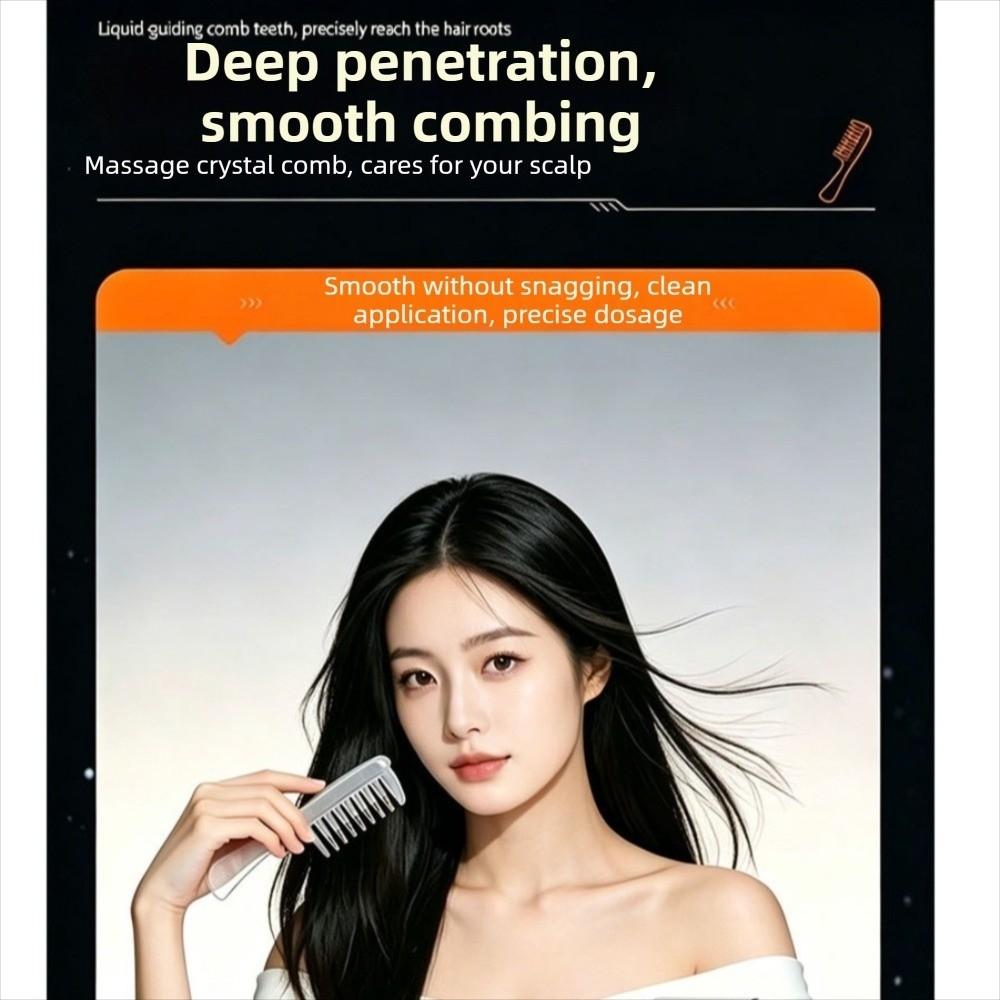 Hair Care Mini Portable Head Applicator Anti-Frizz Massage Guide Liquid Comb Women