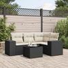 VidaXL Garden Lounge Set with Cushions 5 Pcs, Patio Sofas, Patio Furniture Set, Outdoor Furniture, Black 3222515