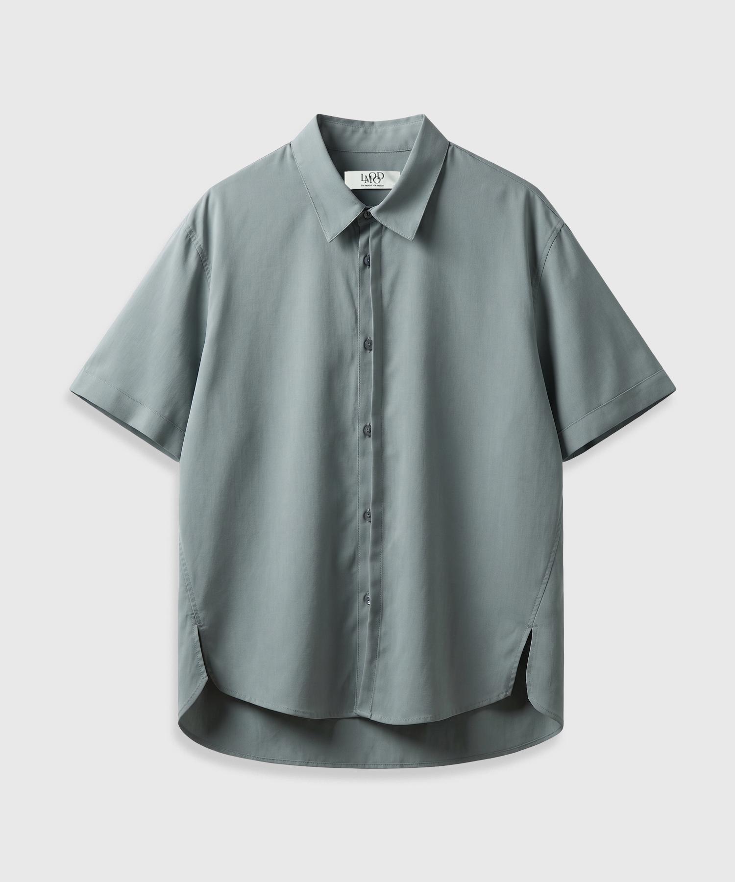 El Mood Silky Boy Half Shirt Sage Gray 44