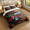 Custom Name Text Bedding 3Pcs Set,Gorilla Tag Cartoon 1 Duvet Cover 2 Pillowcases Soft Bed Linen For Gift