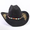 Beliebter europäischer und amerikanischer klassischer Wildleder Western Cowboyhut für Herren und Damen, großer Schirm, bestickt, Outdoor-Sonnenhut