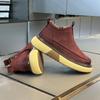 Martin boots spring and autumn new breathable leather surface platform retro casual shoes trendy shoes cr