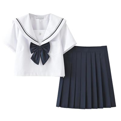 Sailor Authentic JK High School Cosplay 2 Long Sleeve and Short Sailor Navy JK Cosplay School Pleated Class High School Junior High School Kansai