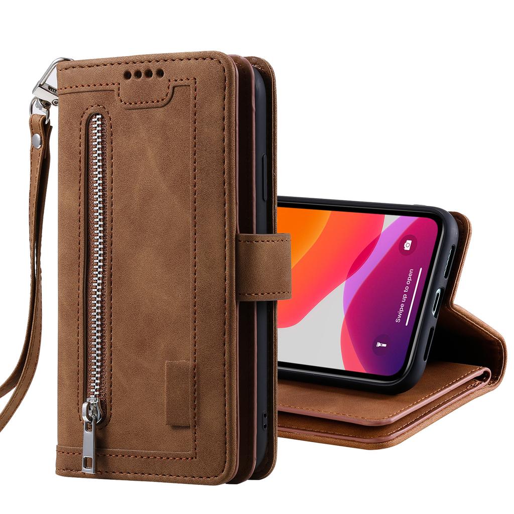 Leather Cover For Samsung Galaxy S23 S22 S21 S20 FE Ultra S10 S9 S8 Plus S10E Note 10 Plus 9 8 A52 A53 Zipper Wallet Flip Case