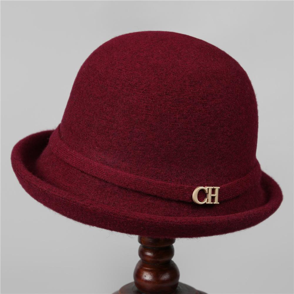 Hat Grandma Foreign Gas Bucket Hat Mother Top Hat Women Warm Cold Wool Basin Hat
