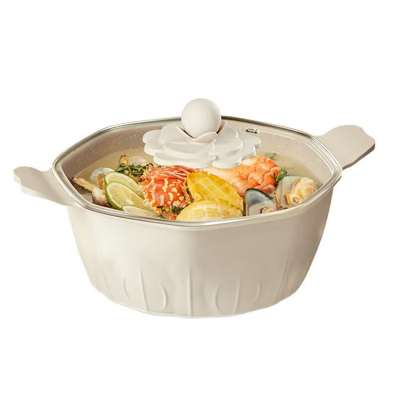 Velosan Camellia Double-Handle Soup Pot