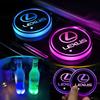 LED Lichtgevende Auto Waterbeker Onderzetter Houder 7 Kleurrijk USB Opladen voor LEXUS ES LS UX NX RZ RX LC IS GX Lexus Auto Accessoires