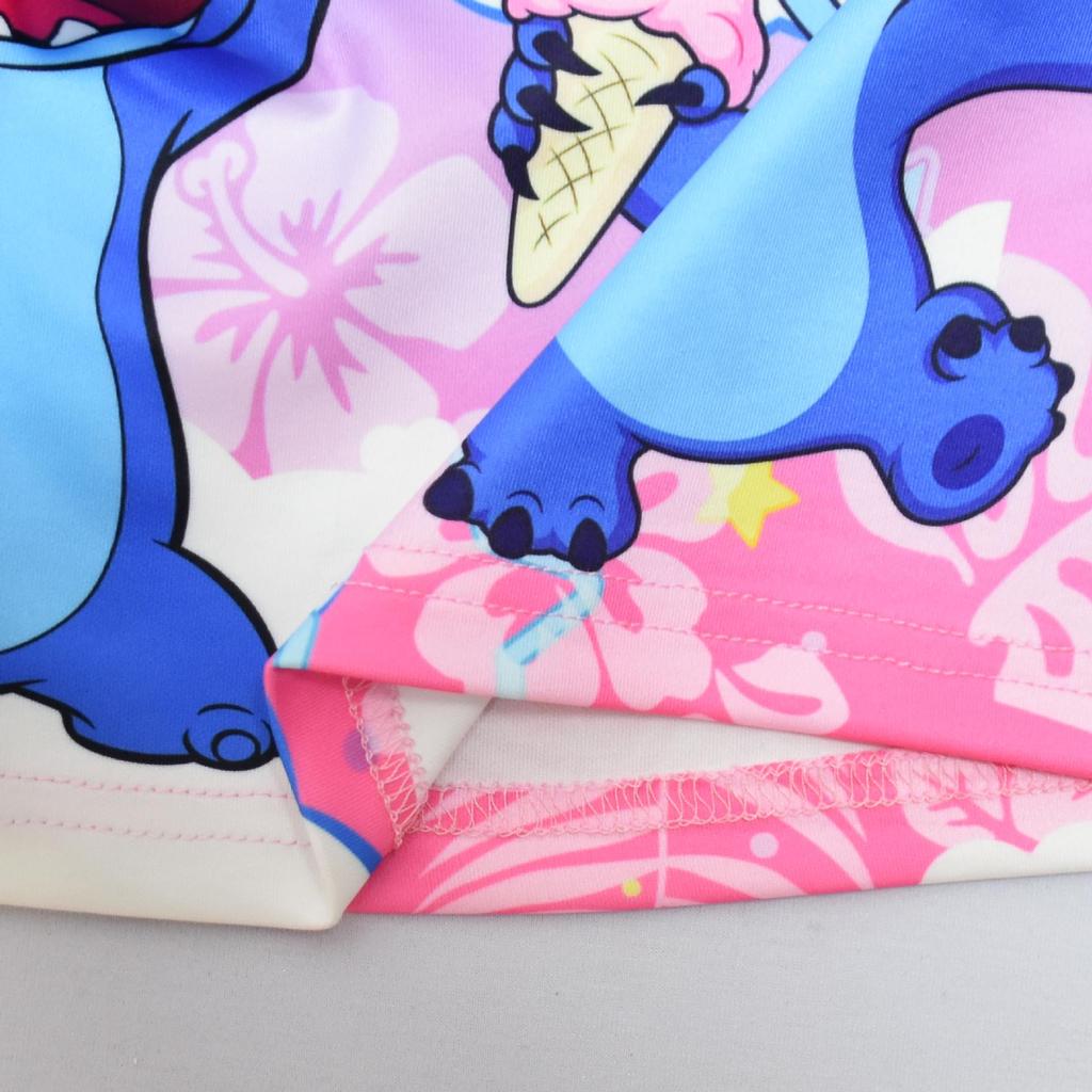 Lilo & Stitch Girls' Bowknot Party Dress - Digital Print 9265, In Stock