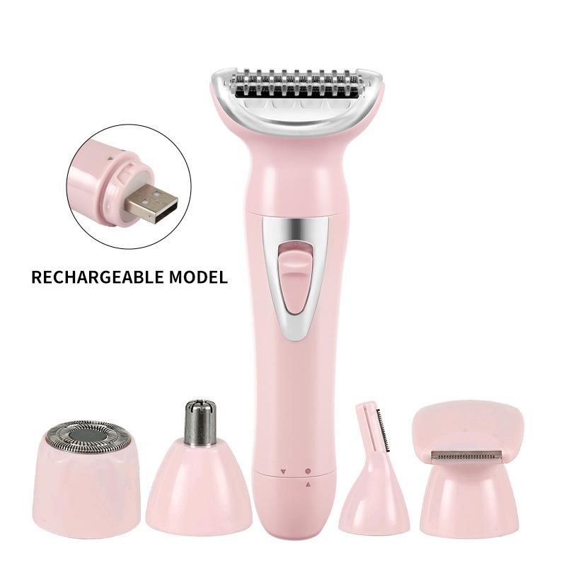 USB-перезаряжаемый 5-в-1 женский эпилятор - Многофункциональный триммер для носа, бровей и бакенбард