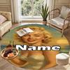 Custom Name Personalized Marilyn Monroe Print Round Rug, Versatile Home Decor Carpet, for Playroom, Apartment, Balcony, Entryway, Hallway Gift