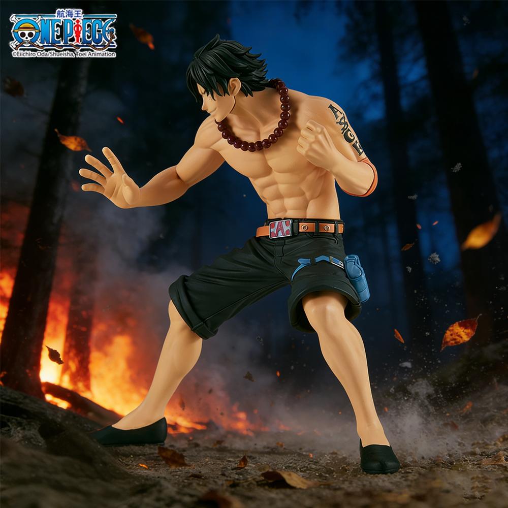 Official One Piece Portgas Ace Figure Desktop Car Decor Collectible Ornament Ideal Gift Birthdays Holidays D 1pc for Poseable Articulated Scale